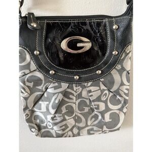 Black and Gray Patterned Women's Shoulder Bag